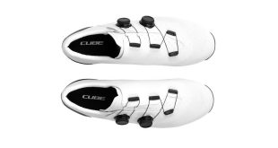 Cube range topper overhead shot as pair CROP Cube introduces three new road cycling shoes