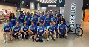 Tim Baxendale and Decathlon team at training