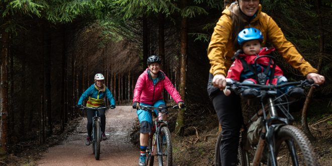 Forest of Dean women riding mountain bikes