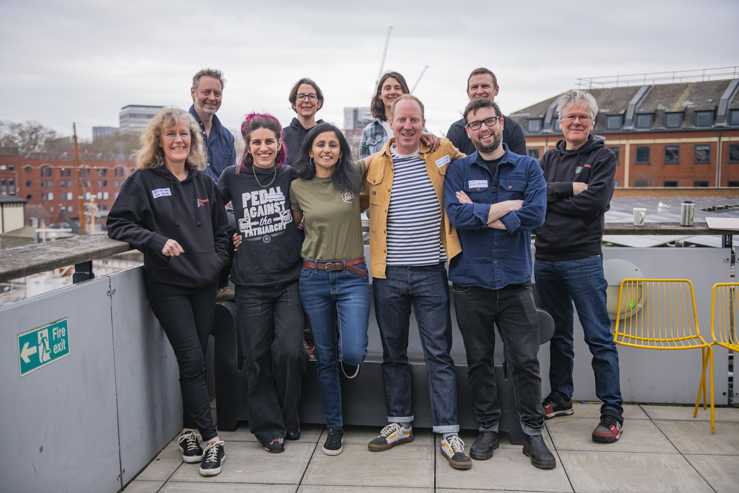 Reframing Team pose at the Reframing MTB Conference in Bristol 2025