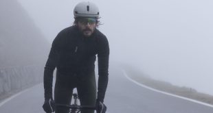 SANTINI FW2425 MAGIC jacket NE action 4 Santini launch non-PFAS waterproof jacket using 100% recycled polyester