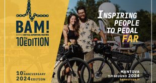 BAM! 2024 flyer. Image shows two riders meeting, with text overlay for dates and venue
